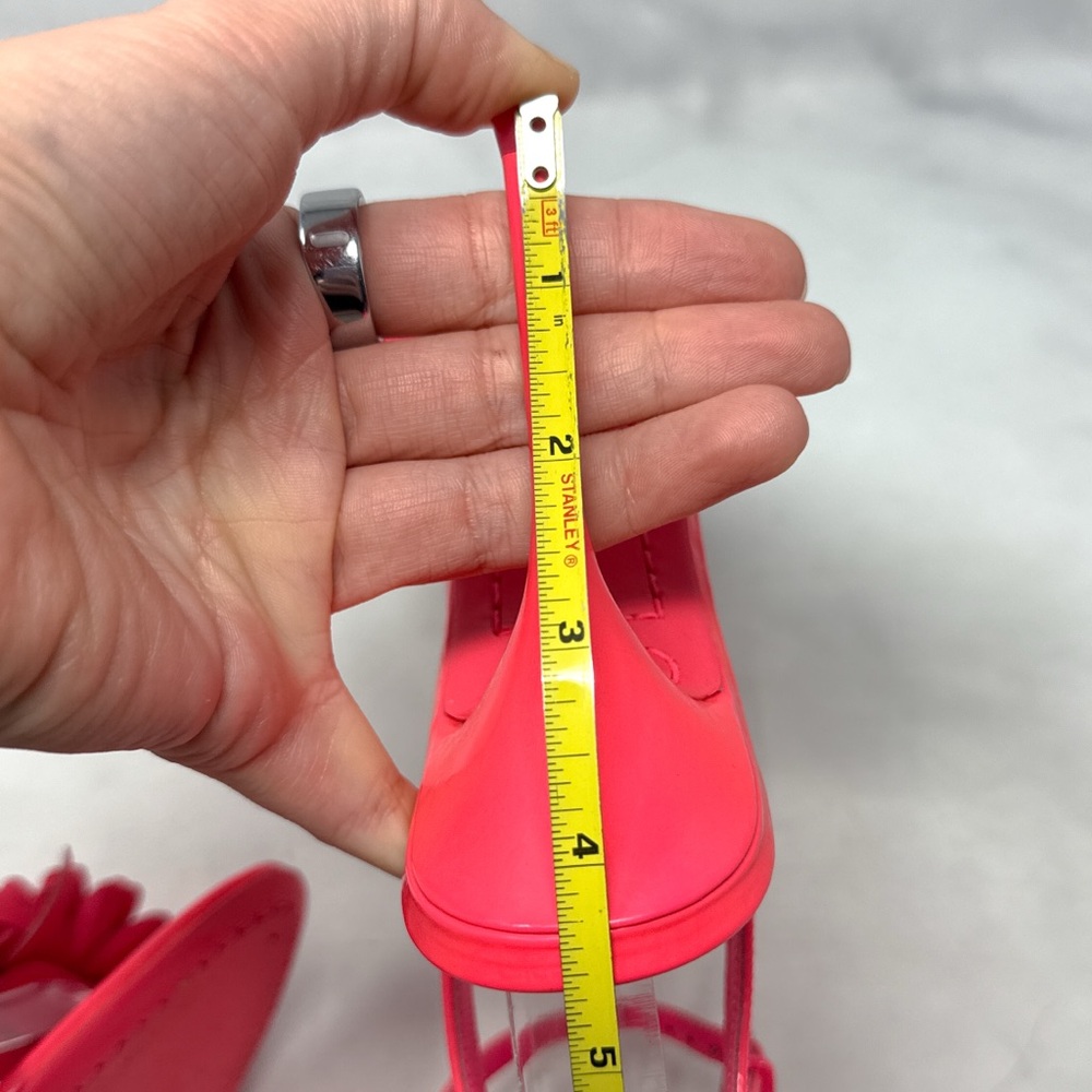 Sophia Webster Lilico Floral Leather Ankle Strap Stiletto Sandal Heels Pink 37.5 - Picture 14 of 16